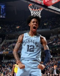  莫兰特劲爆扣篮集锦灰熊击败开拓者